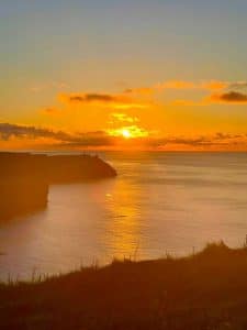 Sunset: Cliffs of Moher, Clare.